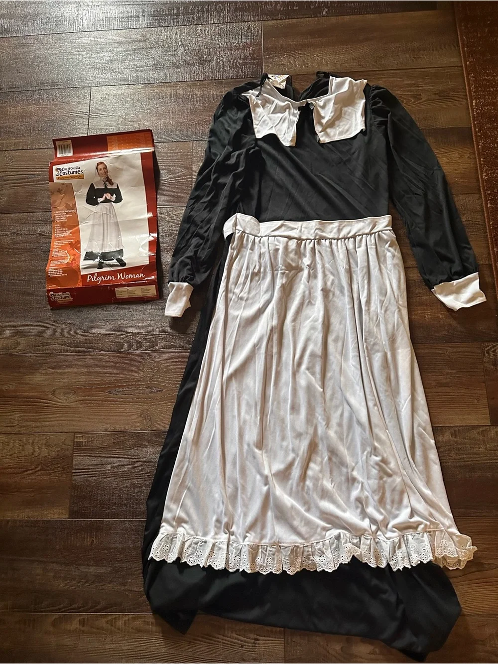 California Costumes Pilgrim Woman Costume - Black & White. Missing hat.Halloween